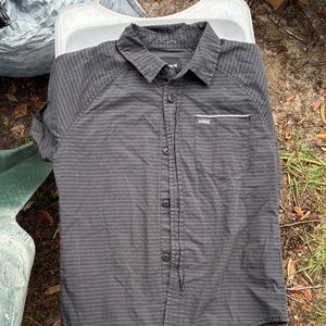 Hurley Black Striped Button Down Shirt for Kids
